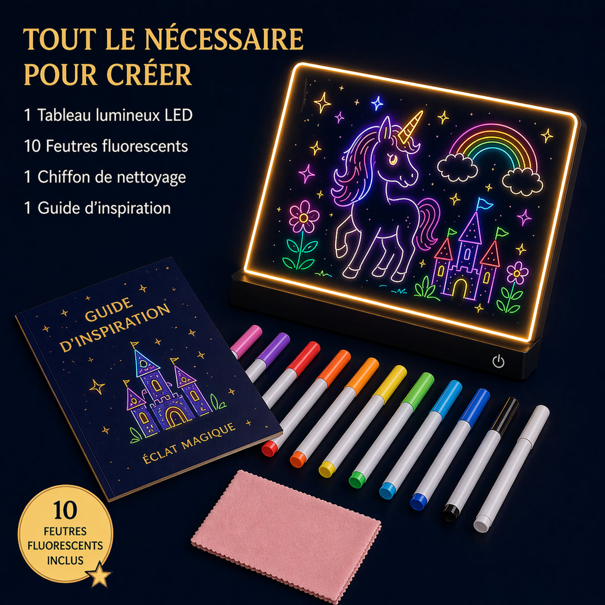 Tableau Lumineux LED Magique Rechargeable